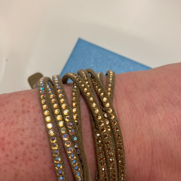 Wrap Around Tan Bracelet by Touchstone Crtystal - Picture 3 of 6